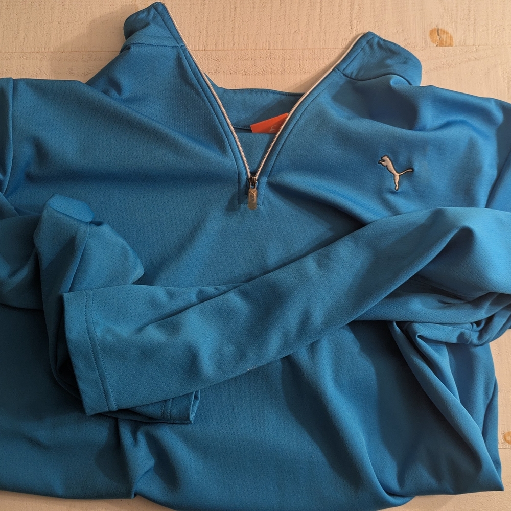 Puma Blue Zip Up Sweater